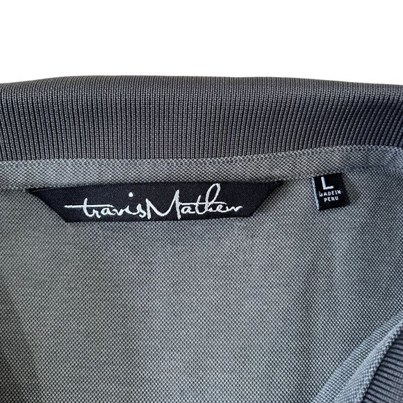 Travis Mathew Polo Golf Shirt Men's Size Large Gray Casual Preppy - Picture 2 of 5